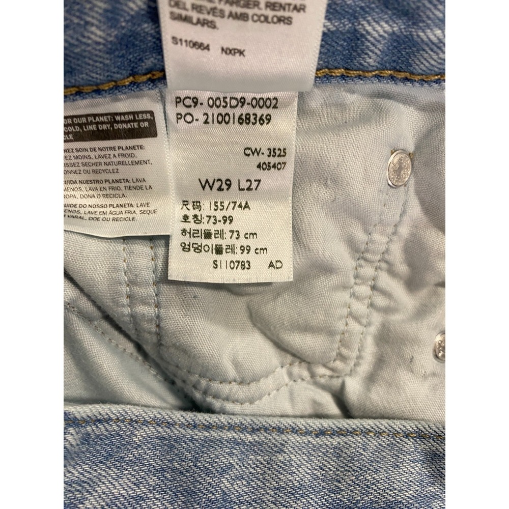 Levi's Middy Wide Leg Ankle Jeans Light Wash Womens Size 29 (29x24) Grunge Y2K - Picture 9 of 10